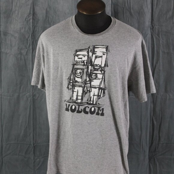 Retro Skateboard Shirt - Volcom Arty Robot Graphic - Men's XL - Picture 1 of 7